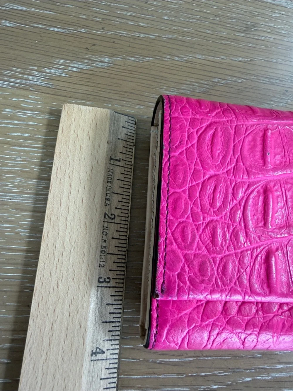 HOT PINK Kate Spade New York Wallet Textured Crocodile Embossed Leather Finish
